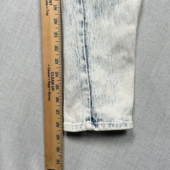 Vintage TRAFFIC Side Ribbon Ice Wash Slim Fit Jeans High Waist Size W26xL28.5 - Picture 14 of 16